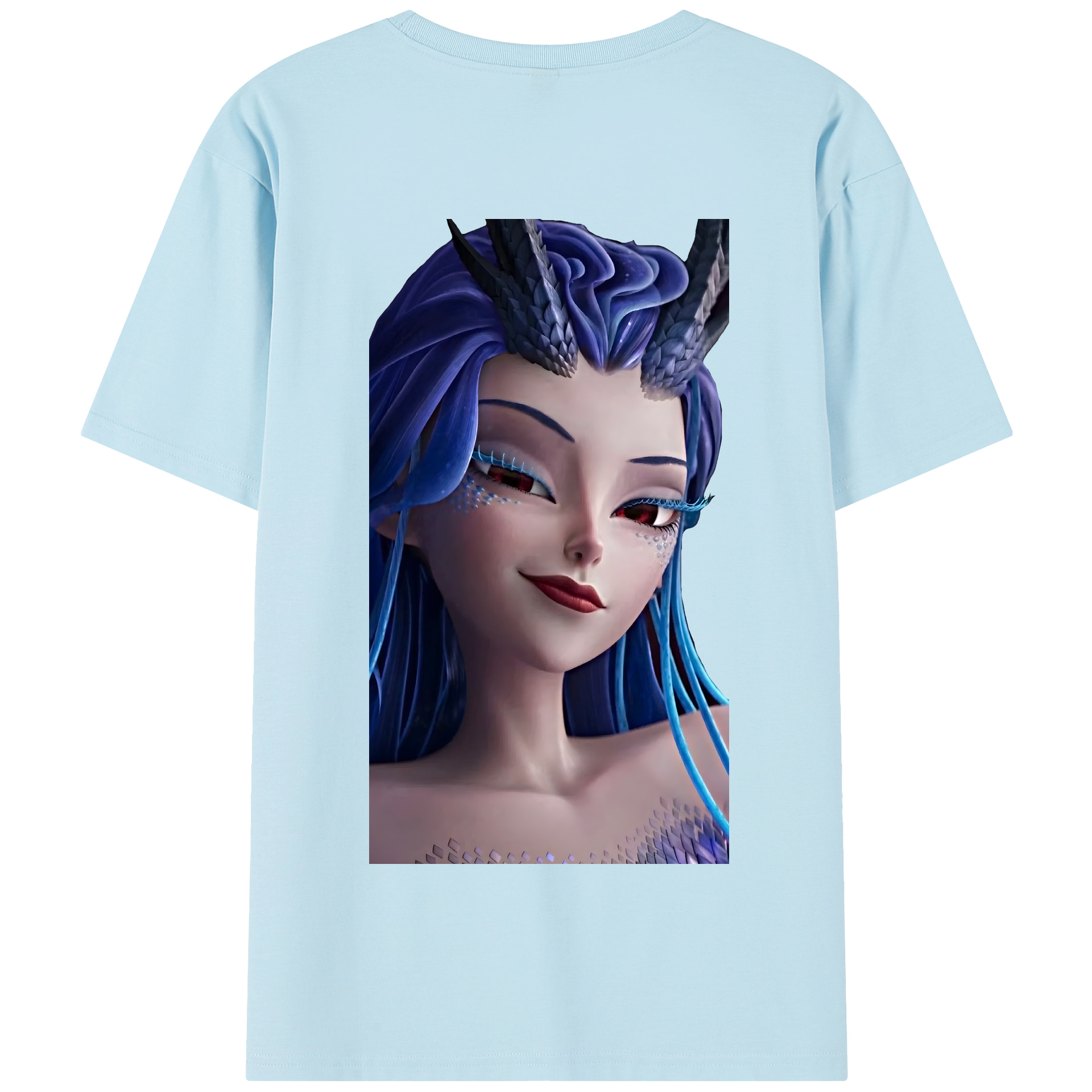 （画像用） Ne Zha 2 ナタ 魔童の大暴れ 綿100％半袖Tシャツ（背面プリント）